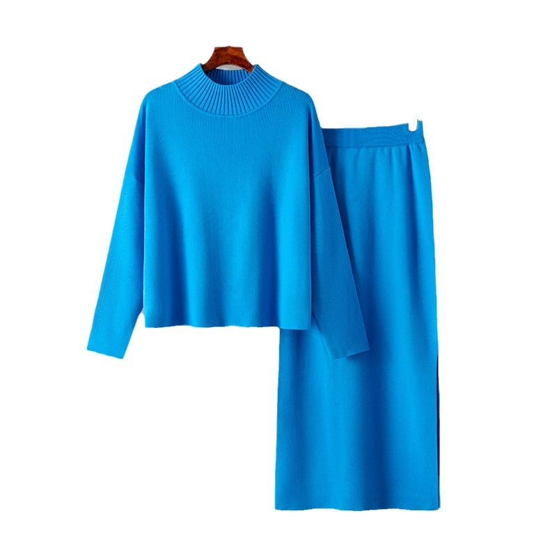 Ensemble Pull Doux & Jupe Longue Fendue