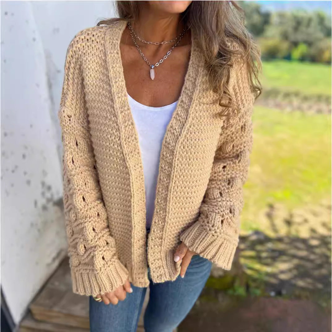 Cardigan d’Hiver Uni pour Femmes