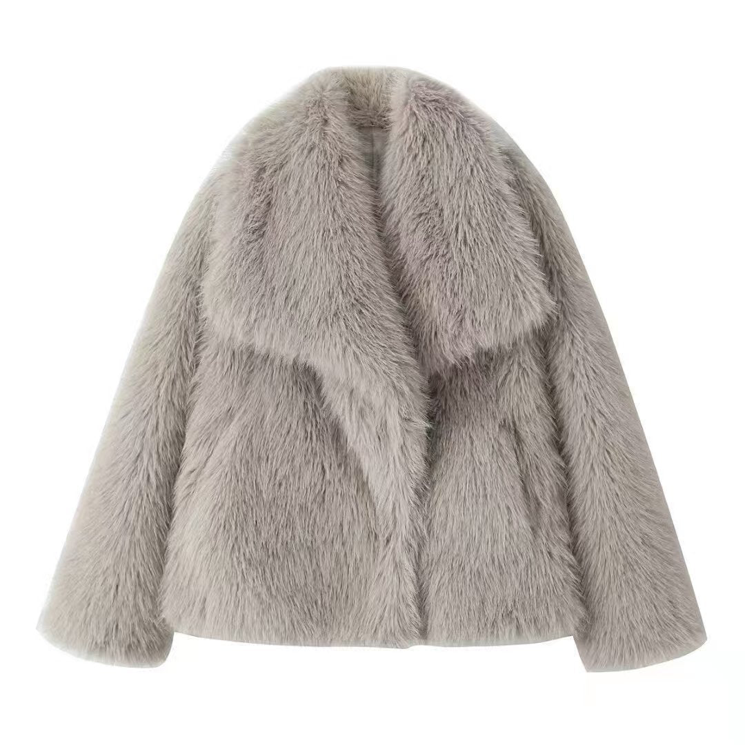 Veste Courte en Fausse Fourrure