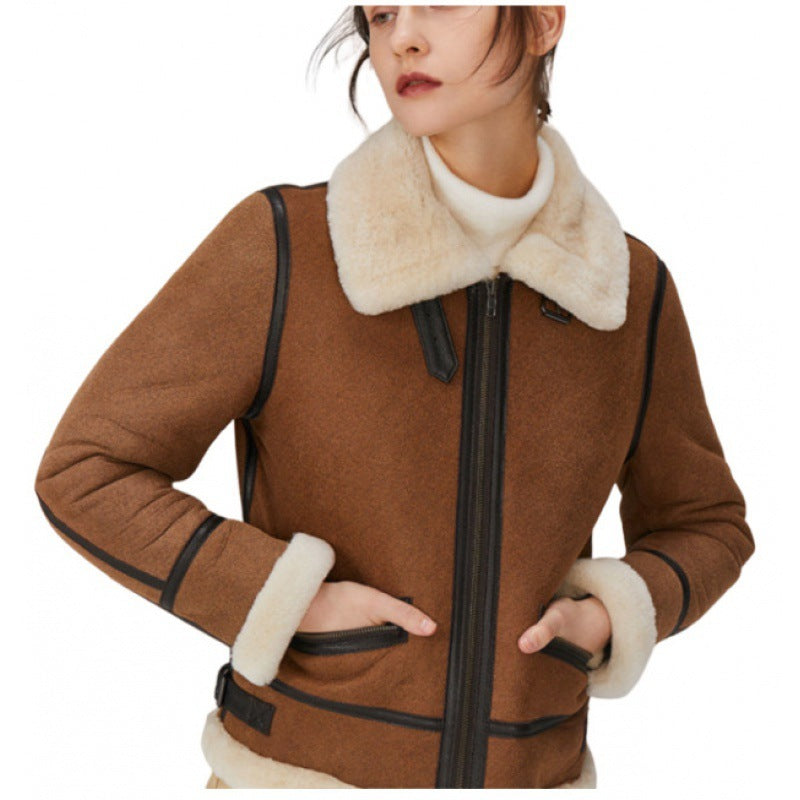 Veste en Fourrure Épaisse Femme