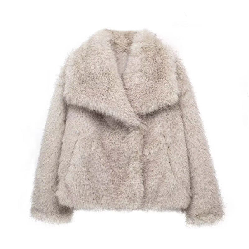 Veste Courte en Fausse Fourrure