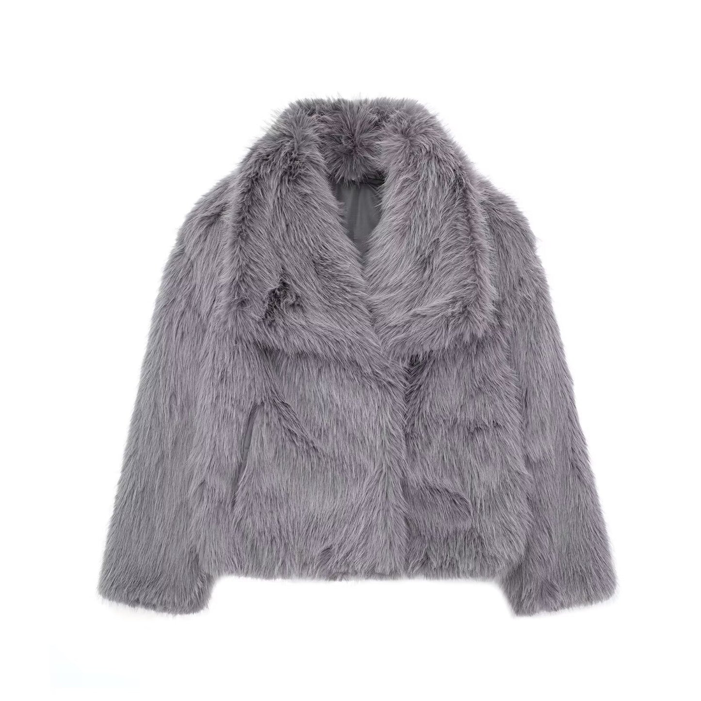 Veste Courte en Fausse Fourrure