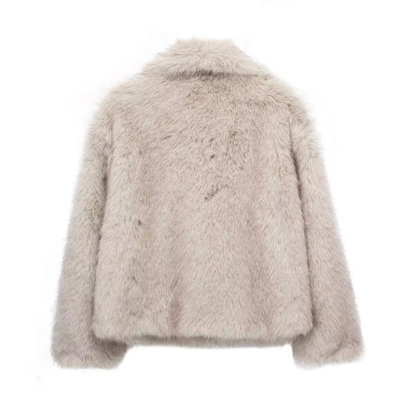 Veste Courte en Fausse Fourrure