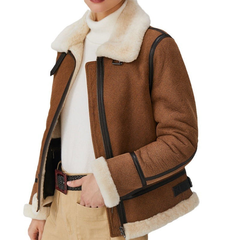 Veste en Fourrure Épaisse Femme
