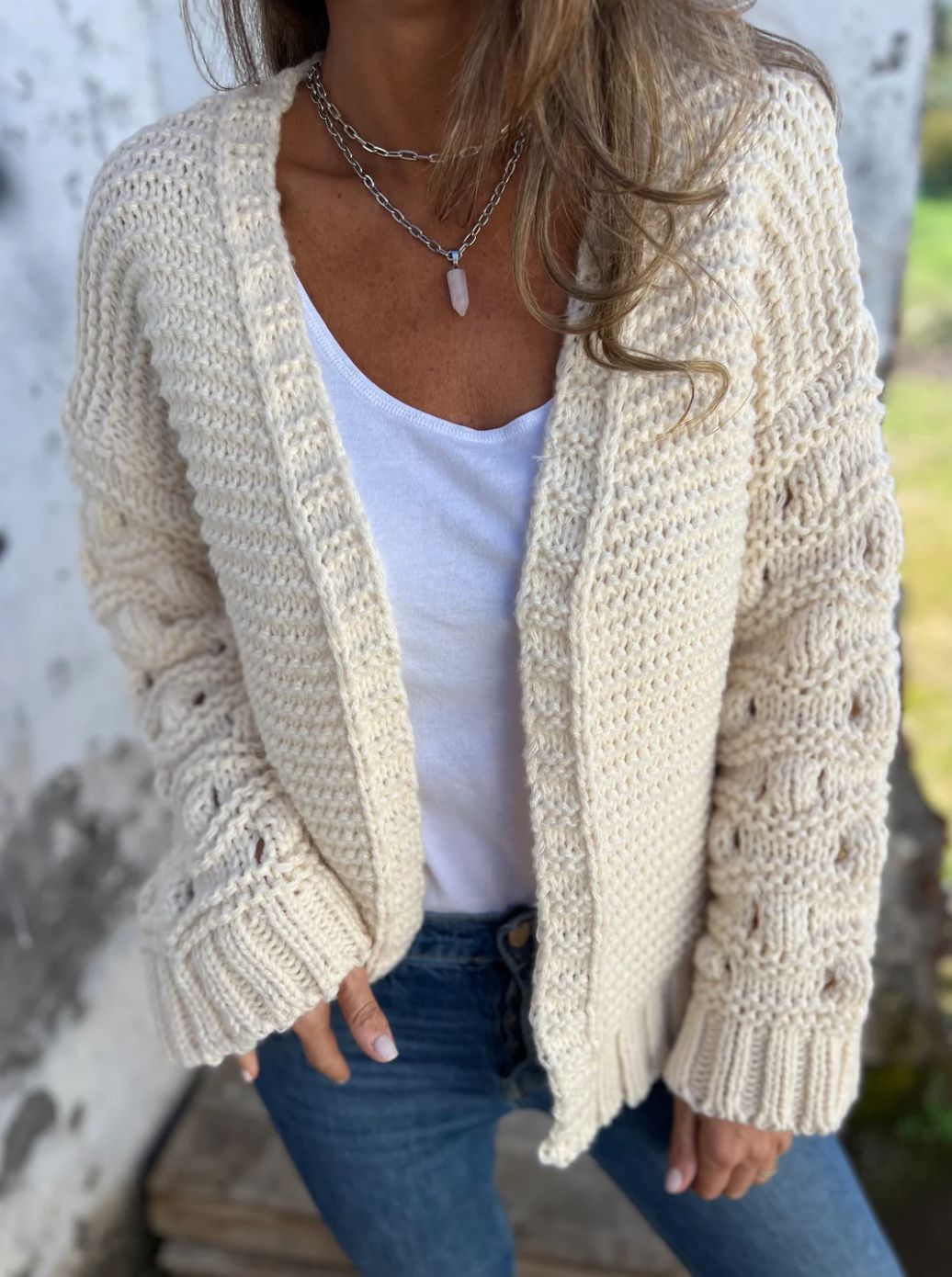 Cardigan d’Hiver Uni pour Femmes