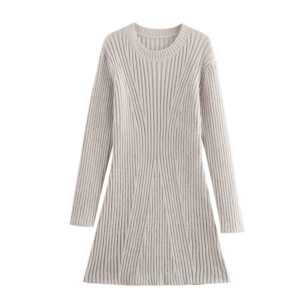 Robe Tricotée à Col Montant – Automne & Hiver