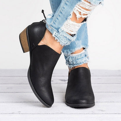 Bottines Rétro à Talons Hauts