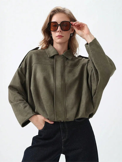Veste Bomber en Daim Style Urbain
