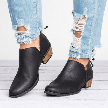 Bottines Rétro à Talons Hauts