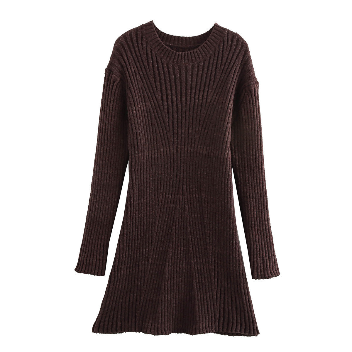 Robe Tricotée à Col Montant – Automne & Hiver