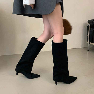 Bottes Hautes à Talon Bas - Élégance et Confort Assurésbottes hautes talon bas - Stelura