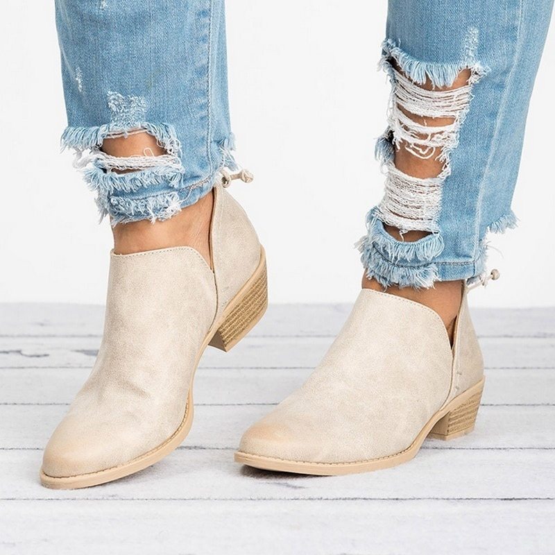 Bottines Rétro à Talons Hauts