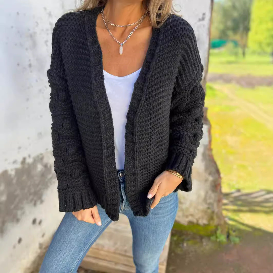 Cardigan d’Hiver Uni pour Femmes