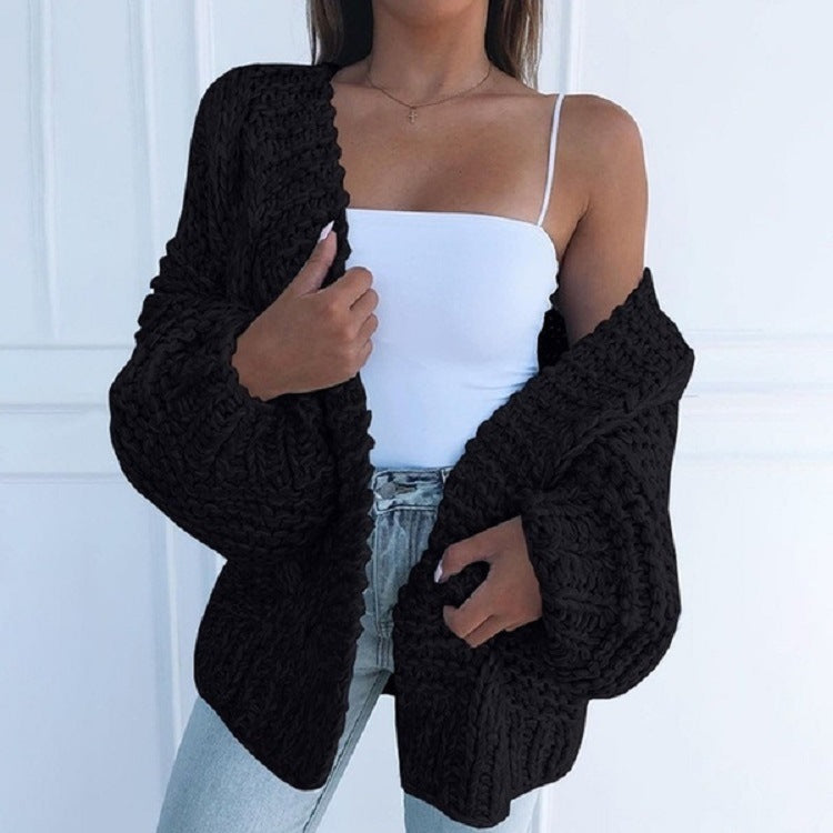 Cardigan en Mohair Synthétique Tricoté
