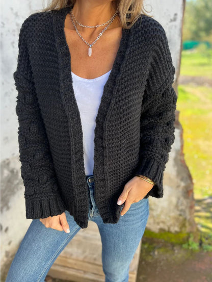Cardigan d’Hiver Uni pour Femmes