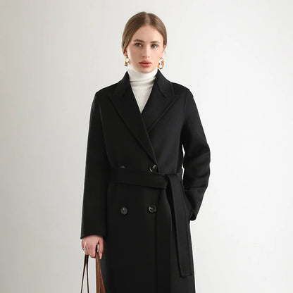 Manteau Long Ceinturé