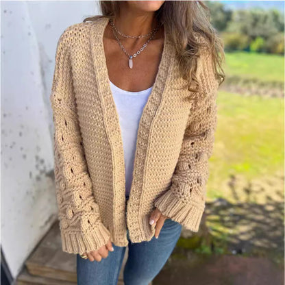 Cardigan d’Hiver Uni pour Femmes