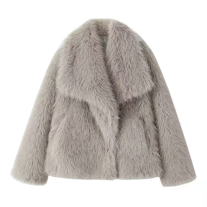 Veste Courte en Fausse Fourrure