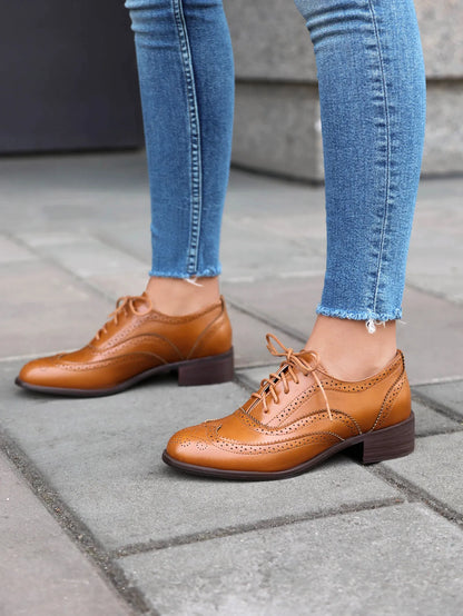 Chaussures Brogues Vintage à Lacets