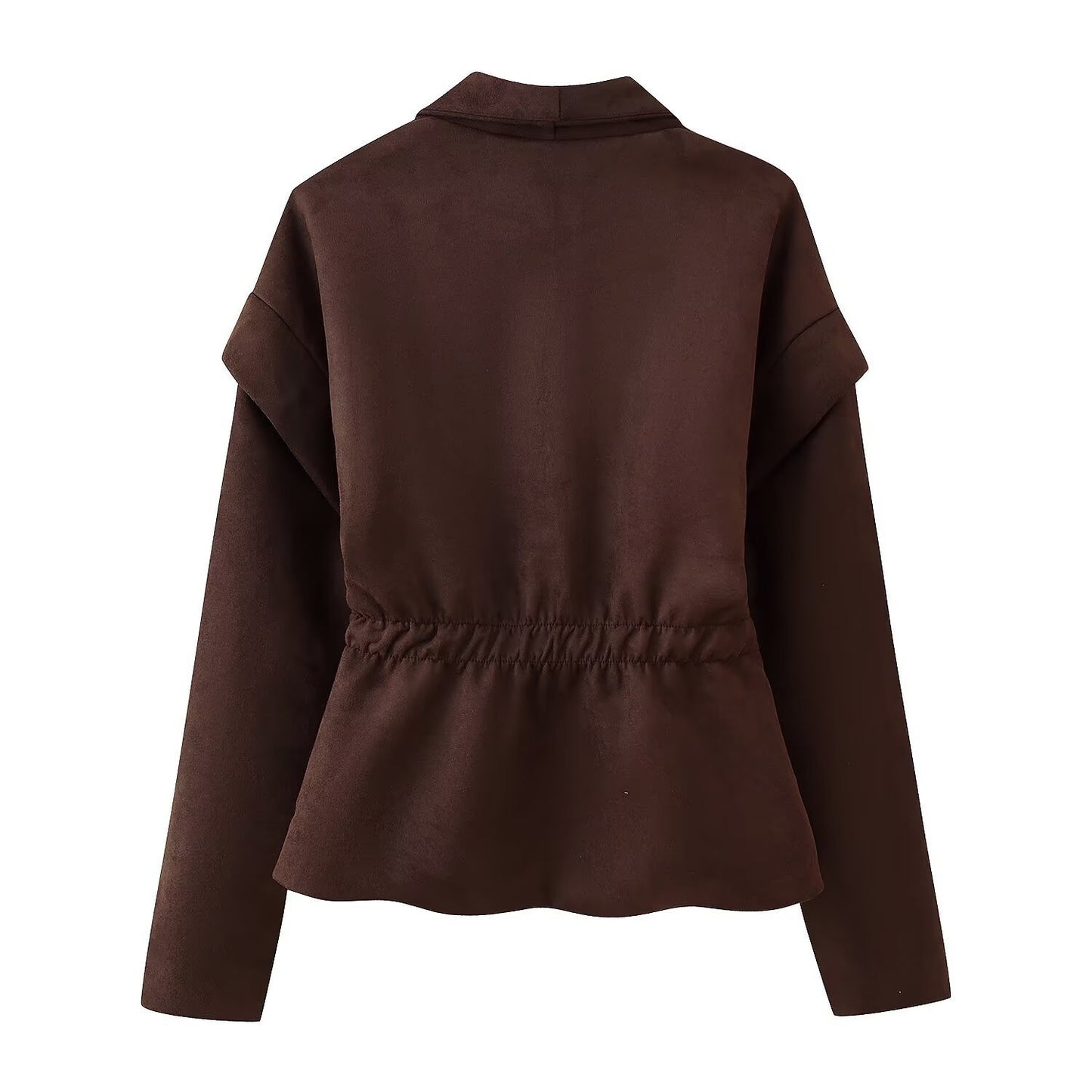 Blazer Suédé à Bouton Unique