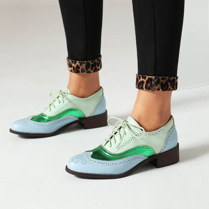 Chaussures Brogues Vintage à Lacets