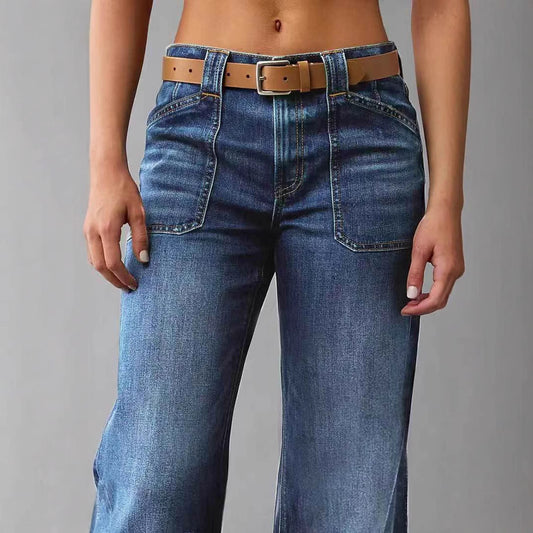 Jeans Taille Haute Droit et Slimming Retro