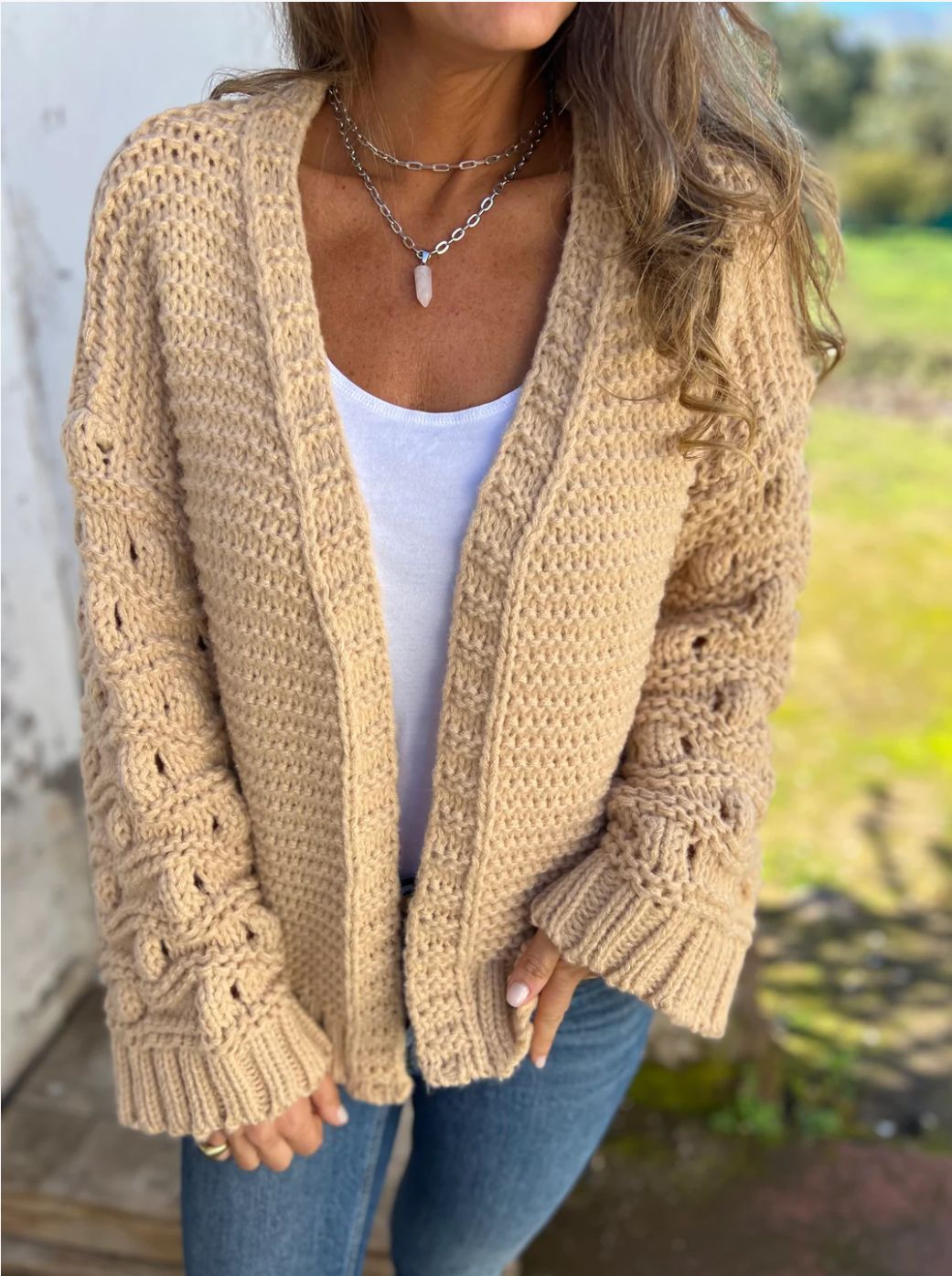 Cardigan d’Hiver Uni pour Femmes