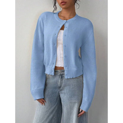 Cardigan Tricoté à Manches Longues