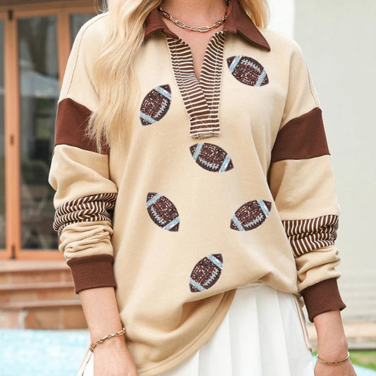 Sweatshirt Femme à Col V