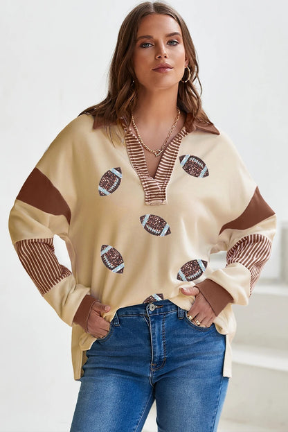 Sweatshirt Femme à Col V