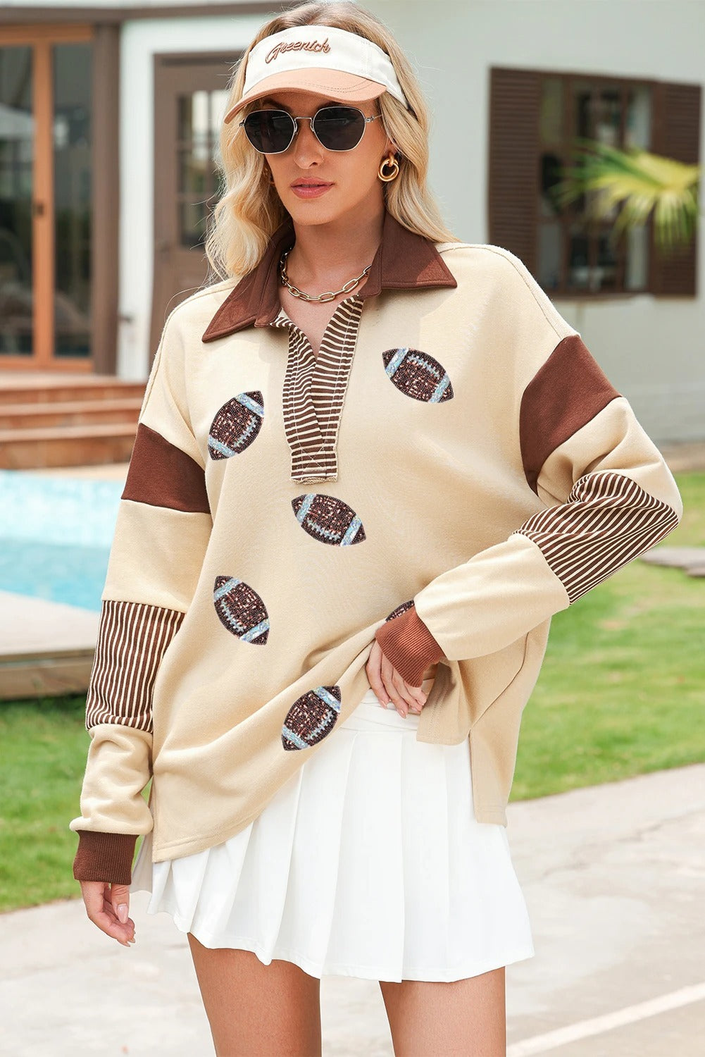 Sweatshirt Femme à Col V