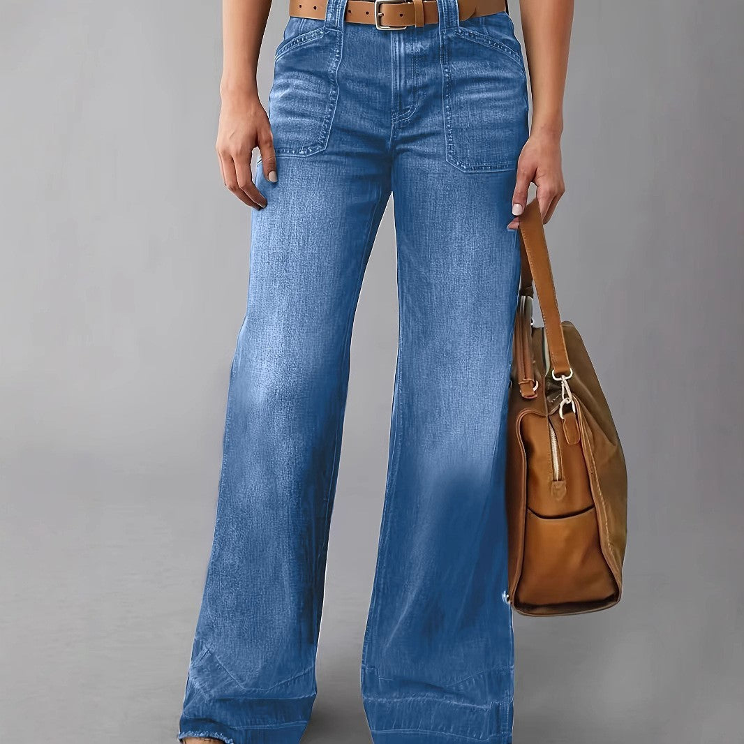 Jeans Taille Haute Droit et Slimming Retro
