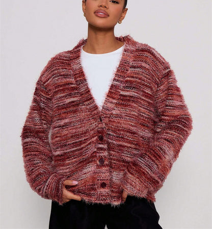 Cardigan Tricoté à Rayures
