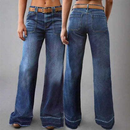 Jeans Taille Haute Droit et Slimming Retro