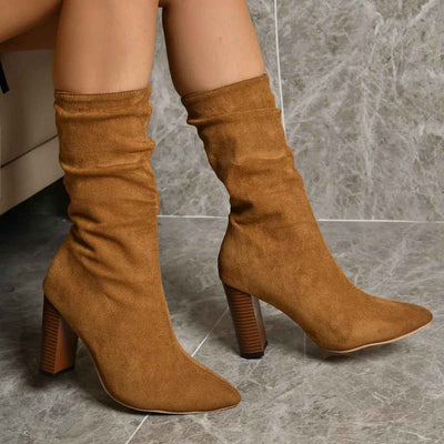 Bottes Hautes à Talons Carrés – Élégance et Confort pour un Hiver Chic - Stelura