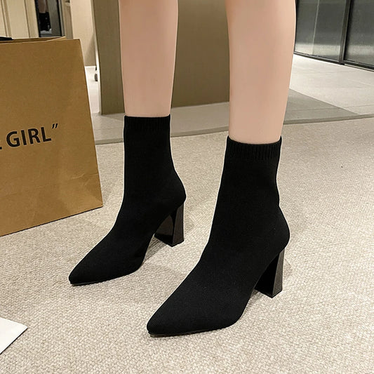 Bottines Chaussettes Tricotées