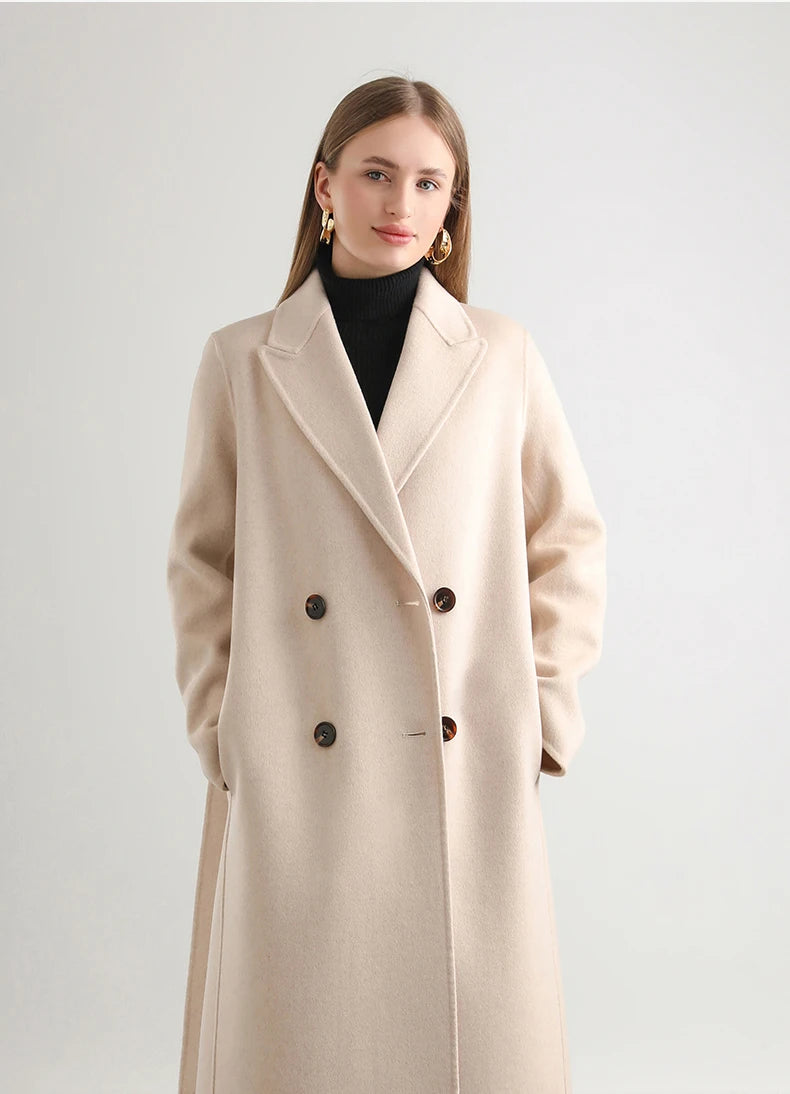 Manteau Long Ceinturé