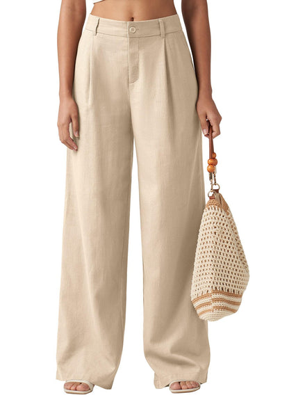 Pantalon Droit Décontracté avec Poches