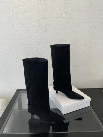 Bottes Hautes à Talon Bas