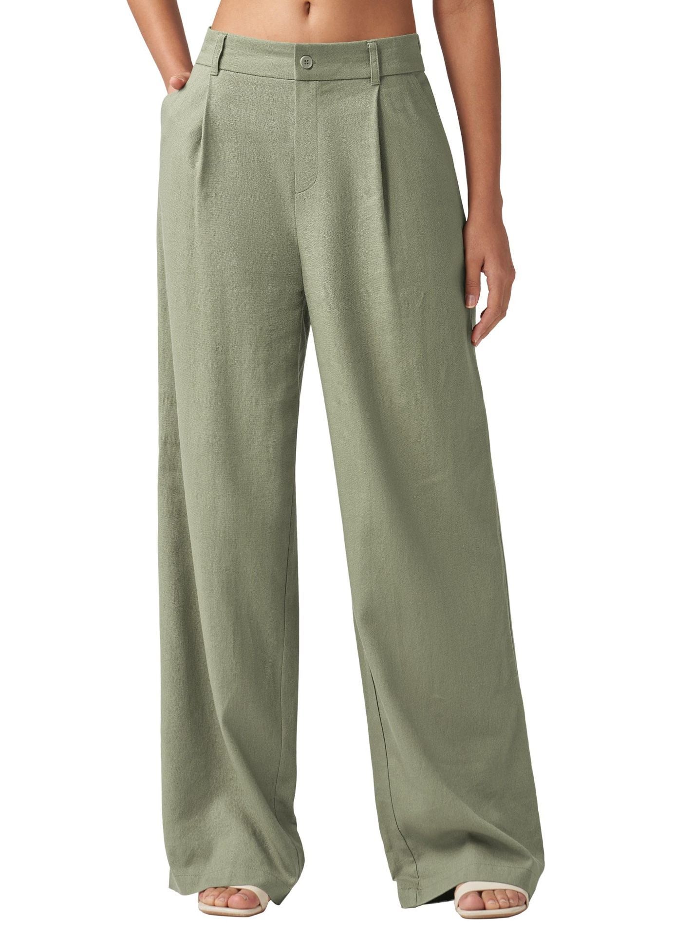Pantalon Droit Décontracté avec Poches