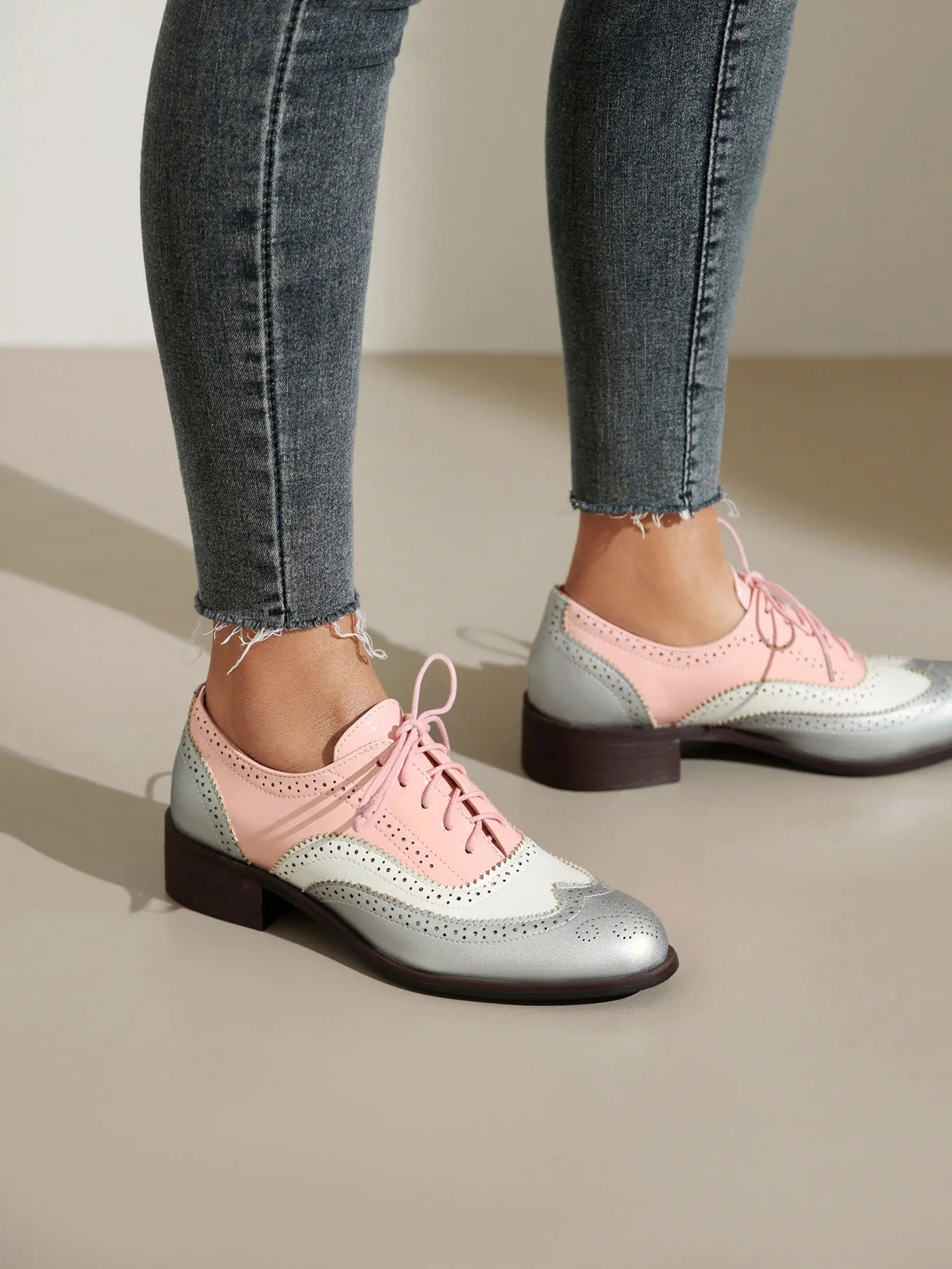 Chaussures Brogues Vintage à Lacets