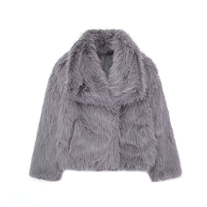 Veste Courte en Fausse Fourrure