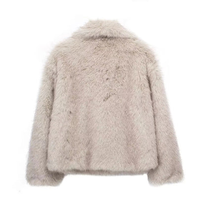 Veste Courte en Fausse Fourrure